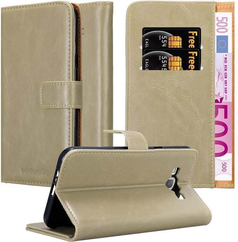 Cadorabo Hülle für Samsung Galaxy A8 2015 Schutzhülle in Braun Handyhülle Book Tasche Case Etui Luxury