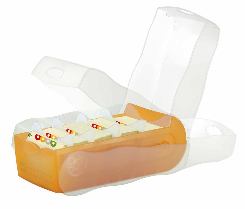 Karteibox CROCO orange DIN A8