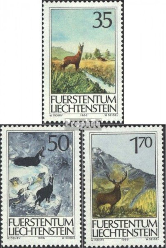 Briefmarken Liechtenstein 1986 Mi 907-909 (kompl.Ausg.) postfrisch Jagdwesen