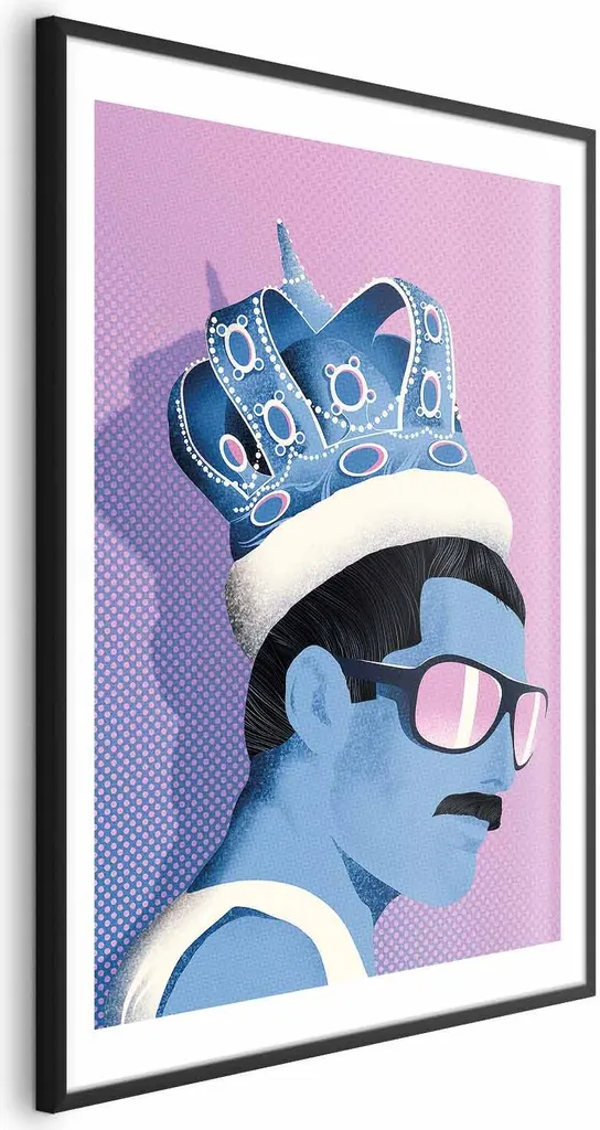 Poster Queen Freddie Mercury 60x90 cm con Cornice - Alta Definizione