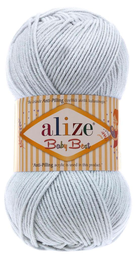 100g Strickgarn ALIZE Baby Best 224 winter sky Babywolle
