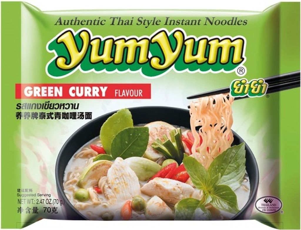 Yum Yum Instant Nudeln Grünes Curry 70g Produktbild 