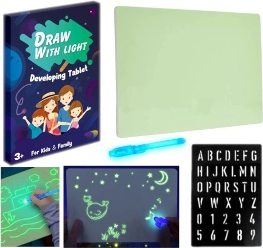 Leuchttisch A4 mit LED-Stift - Kreatives Zeichnen für Kinder KP22030
