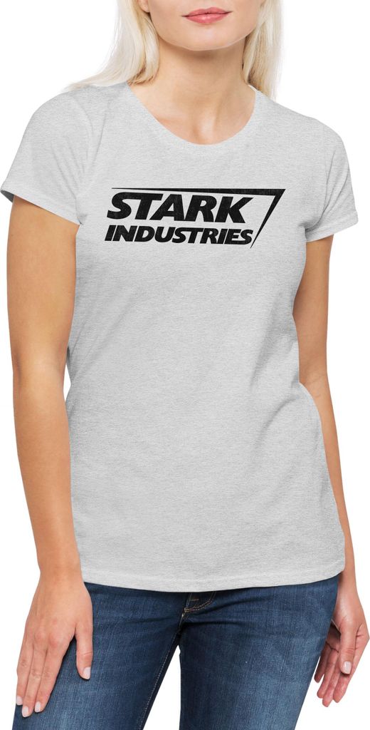 Urban Backwoods Stark Industries II, Damen T-Shirt, Farbe: Hellgrau, Größe: XS