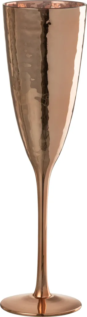 Flûte à champagne miroir cuivré J-Line pour table de fête chic