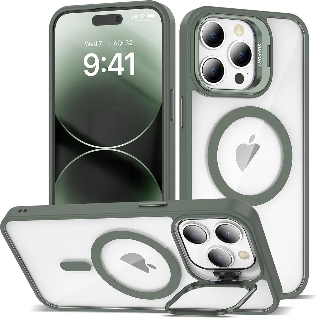 Cover MagSafe iPhone 16 Pro Max Verde Scuro - Protezione e Supporto