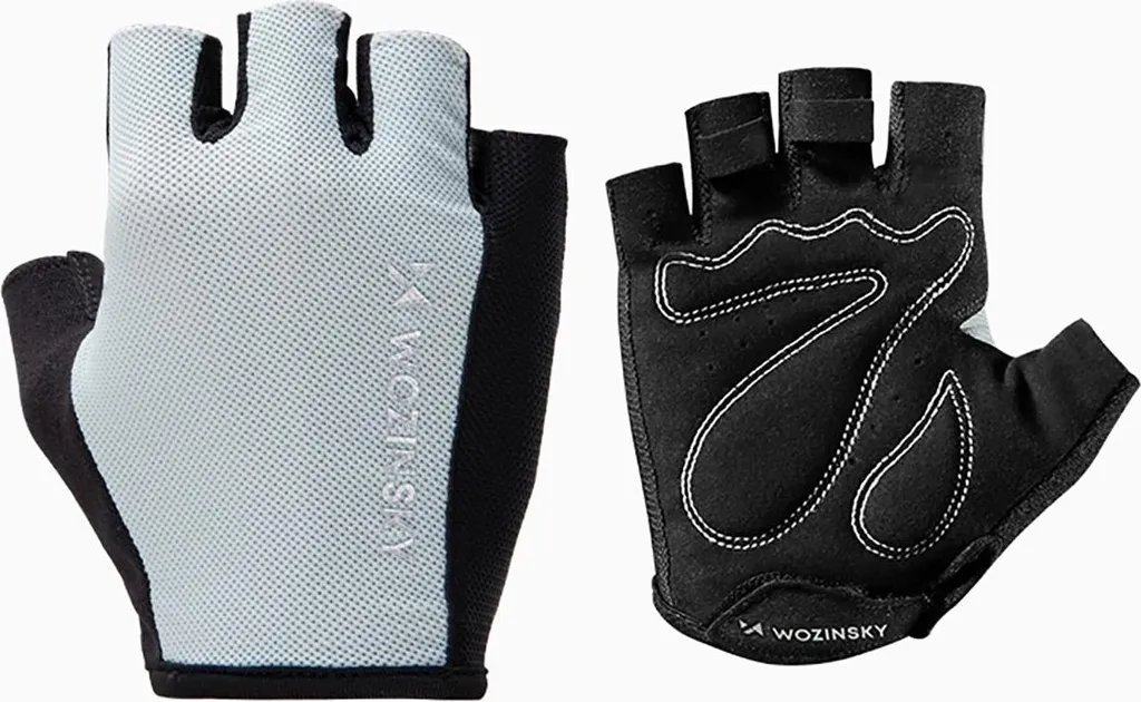 Gants de cyclisme Wozinsky gris XL avec paume antidérapante et enfilage