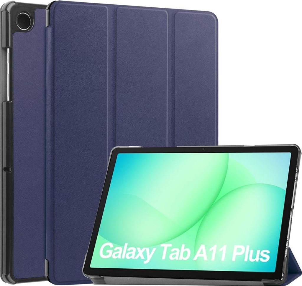 Samsung Galaxy Tab A11 Plus Hülle - Coverup Tri-Fold Ständer Klapphülle mit Schlaf/Wach-Funktion - Blau