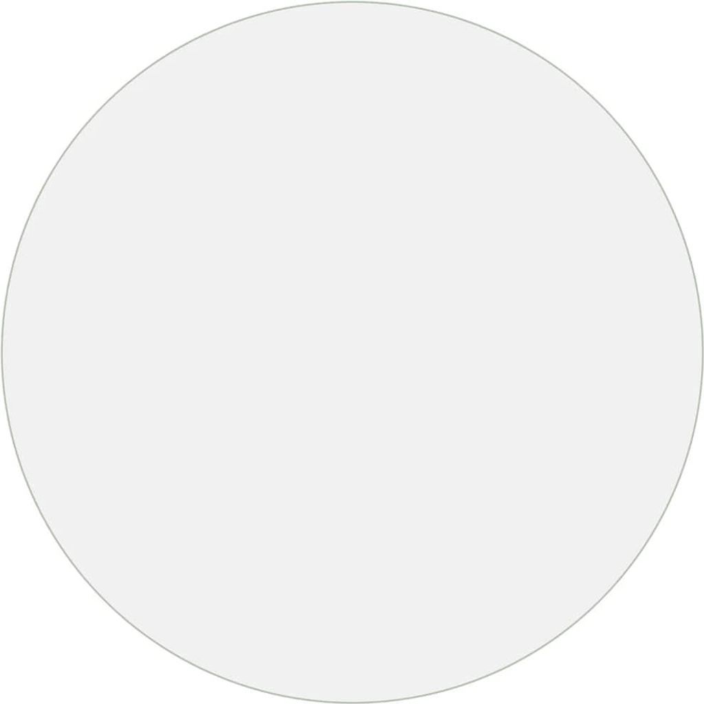 A transparent circular sheet on a light gray background.