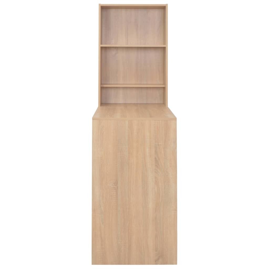 vidaXL Barový stôl so skrinkou dubový vzhľad 115x59x200 cm Obrázok produktu 