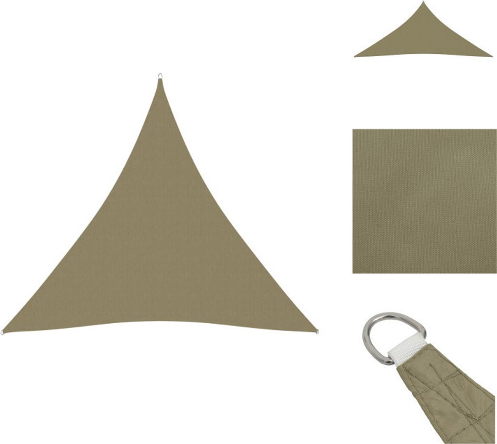 vidaXL Sonnensegel Oxford-Gewebe Dreieckig 4x4x4 m Beige - Sonnenschirme & Sonnenschutze