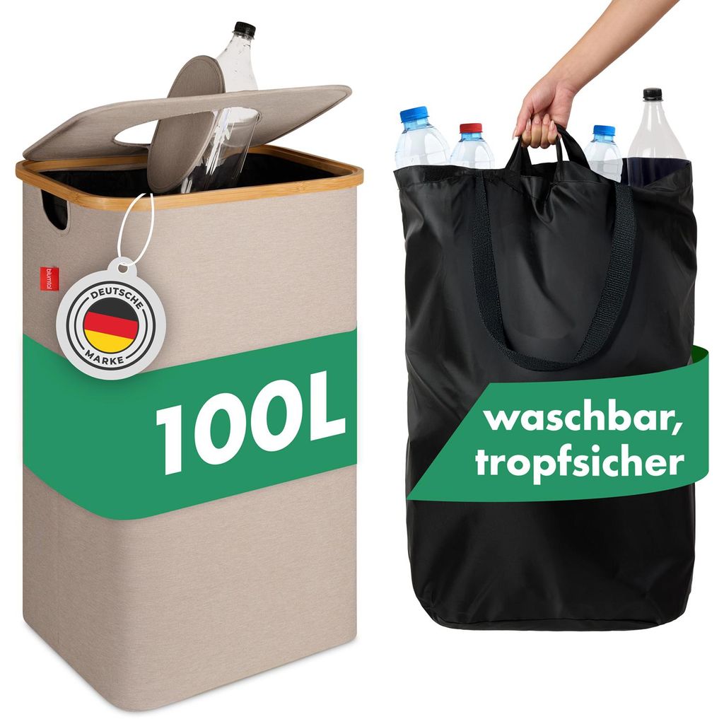 Blumtal Pflandflaschen Sammelbehälter 100L - Bambus Produktbild 