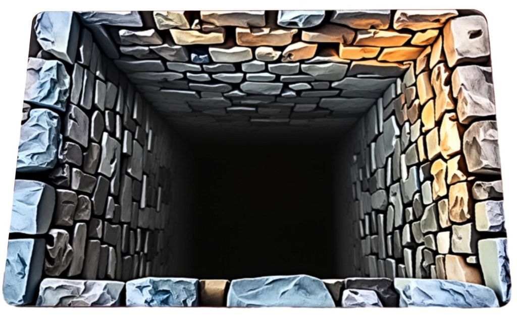 3D-Fußmatte mit optischer Täuschung, realistische Lochmatte für Wohnzimmer und Eingangsbereich, rutschfest, weich, haustierfreundlich, interakti...