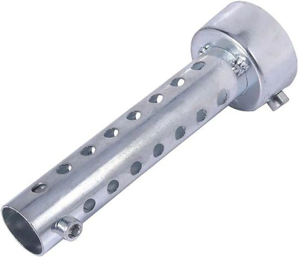 Silencieux d'échappement 135 mm argenté robuste insert 6 mm moto