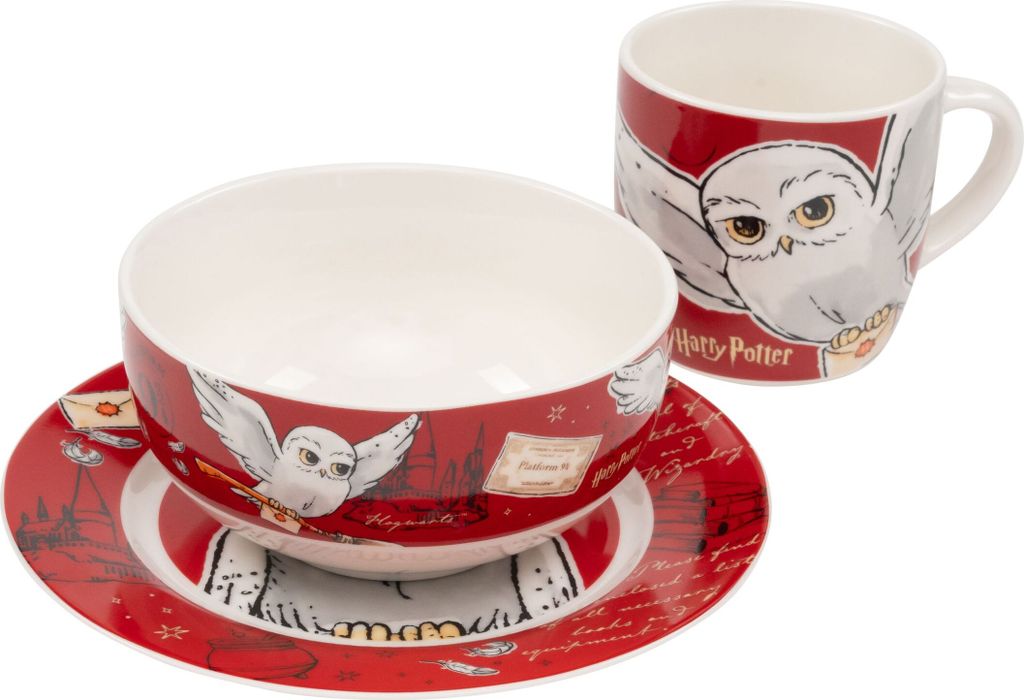 Harry Potter Frühstücks-Set Unisex Hedwig die Eule Produktbild 