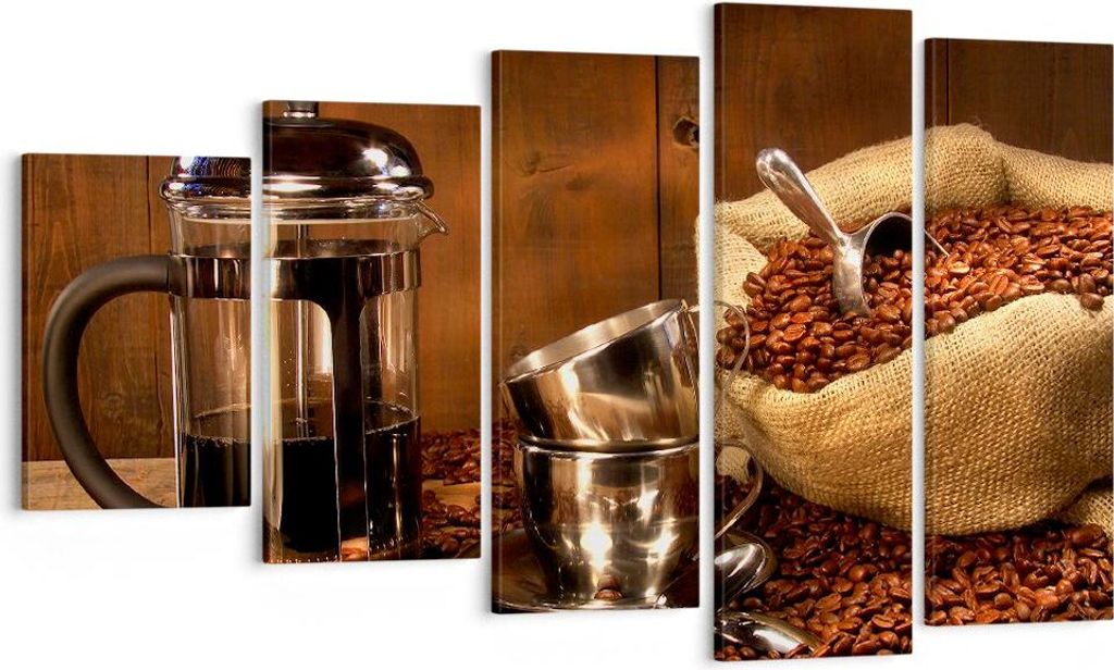 Bild auf Leinwand - Leinwandbild - Kaffeebohnen gerösteter Produktbild 