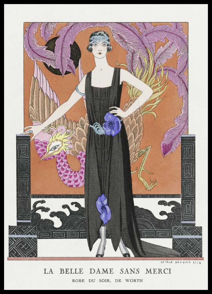 Plakat 50x70cm Sans Merci, Barbier Vintage für Salon
