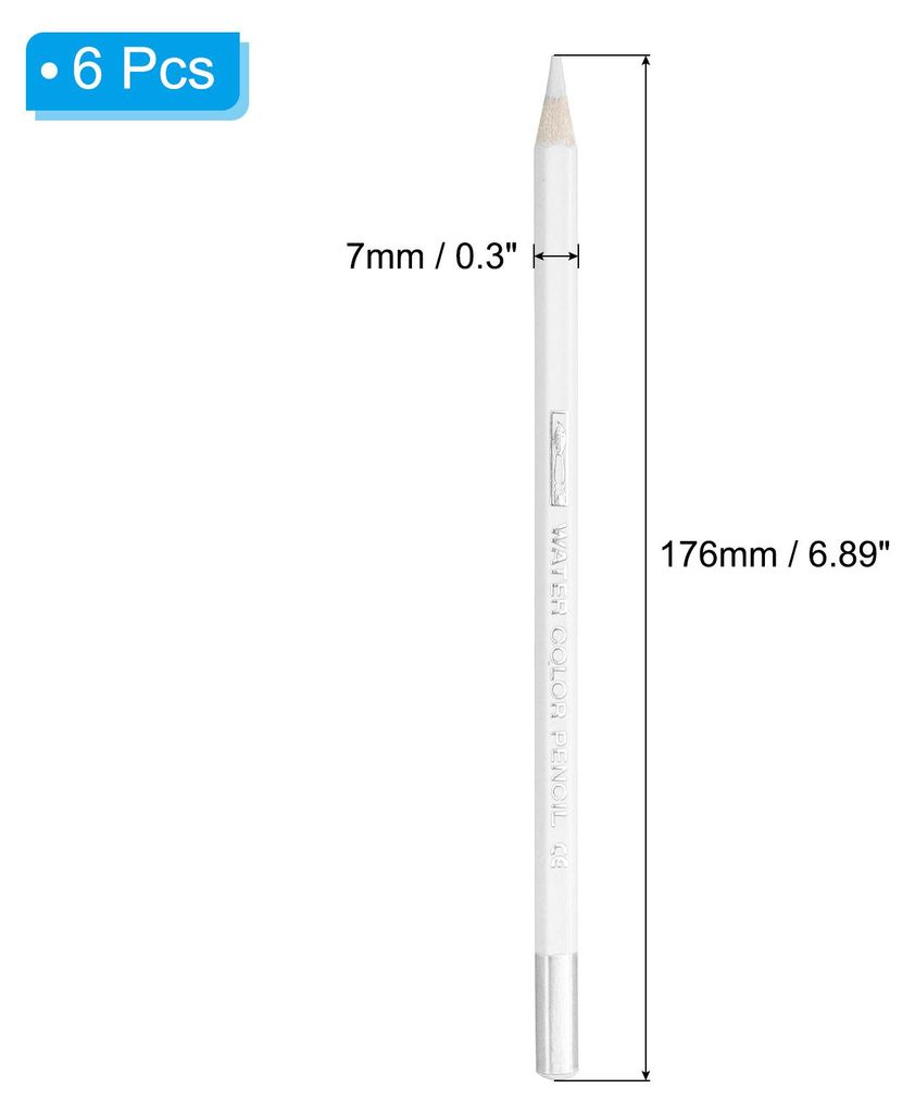 Aquarellstift, 6 Stš¹ck wasserl?sliche Stifte zum Mischen, Ausmalen, Skizzieren, Malen, Wei?
