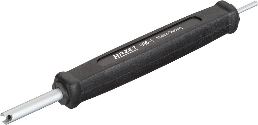A tool for turning tire valves.
