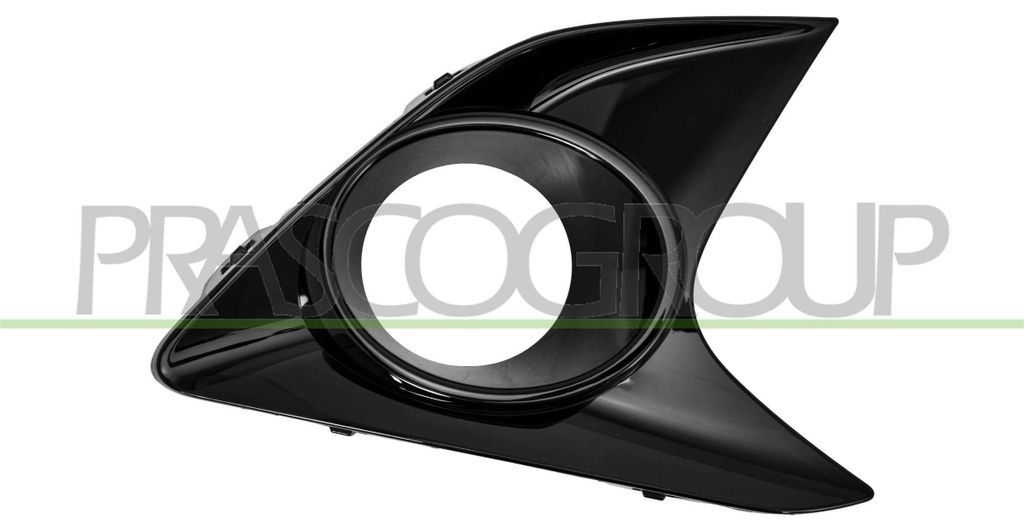 PRASCO Lüftungsgitter Grill Stoßfänger für TOYOTA Aygo X (AB70) mit Loch/Löchern für Nebellampen Schwarz