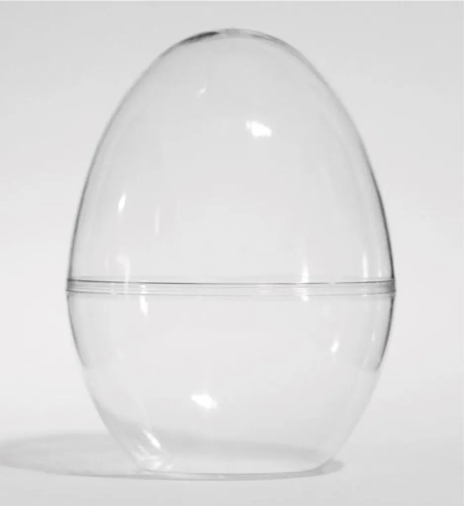 Support à décorer oeuf transparent sur pied 15cm AJS-15 pack de 5 pcs