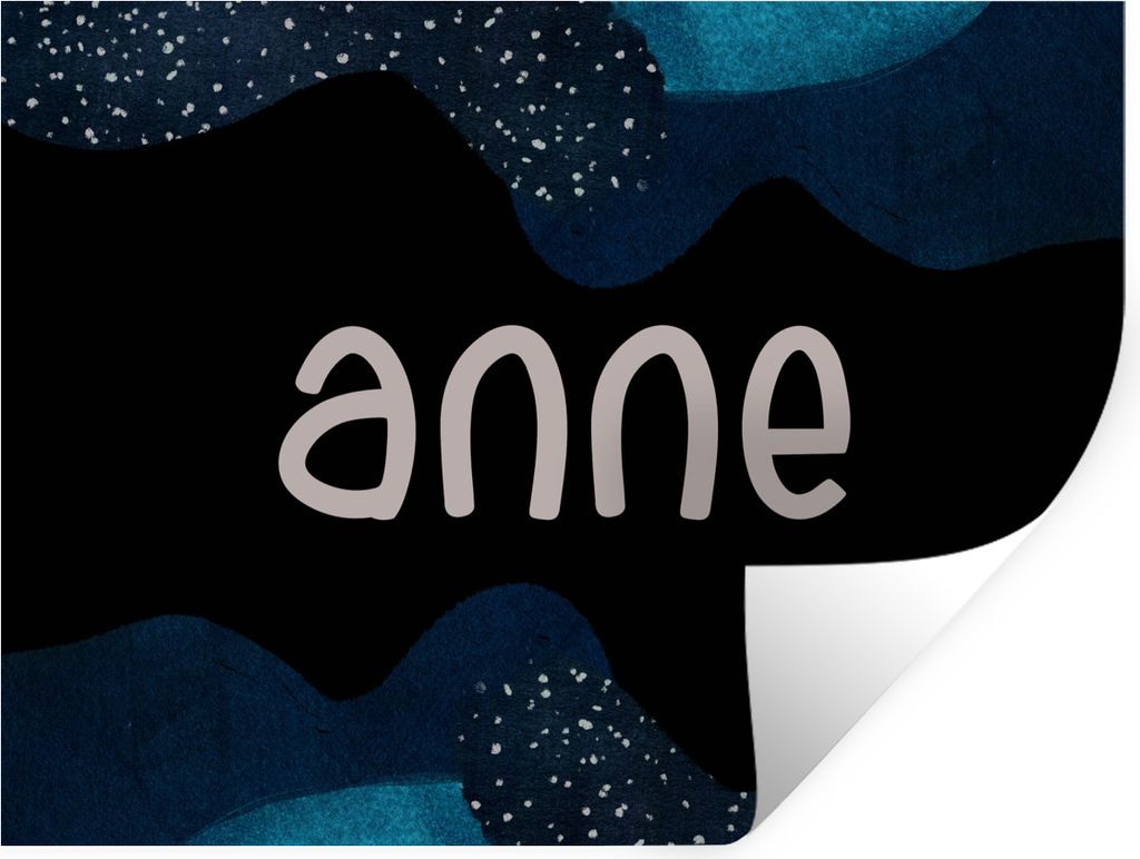 MuchoWow Wandtattoo Wandsticker Wandaufkleber Anne - Pastell - Mädchen 120x90 cm Selbstklebend und Repositionierbar - Aufkleber