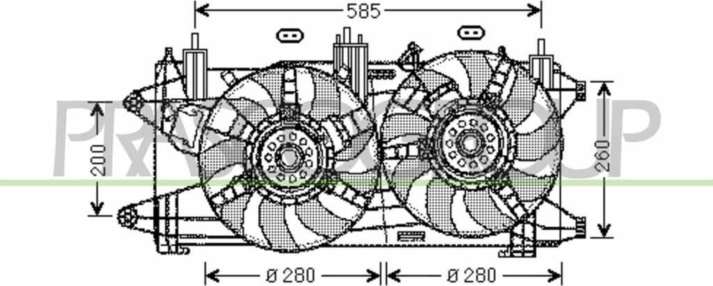PRASCO FT909F008 - OE 51755591 Kühlerlüfter für Doblo