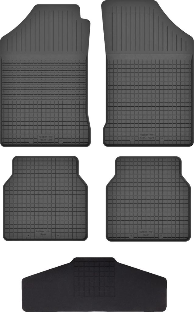 Gummi Fußmatten Set Für: Renault 5 Ii (1986-1993) Gummimatten Schwarz