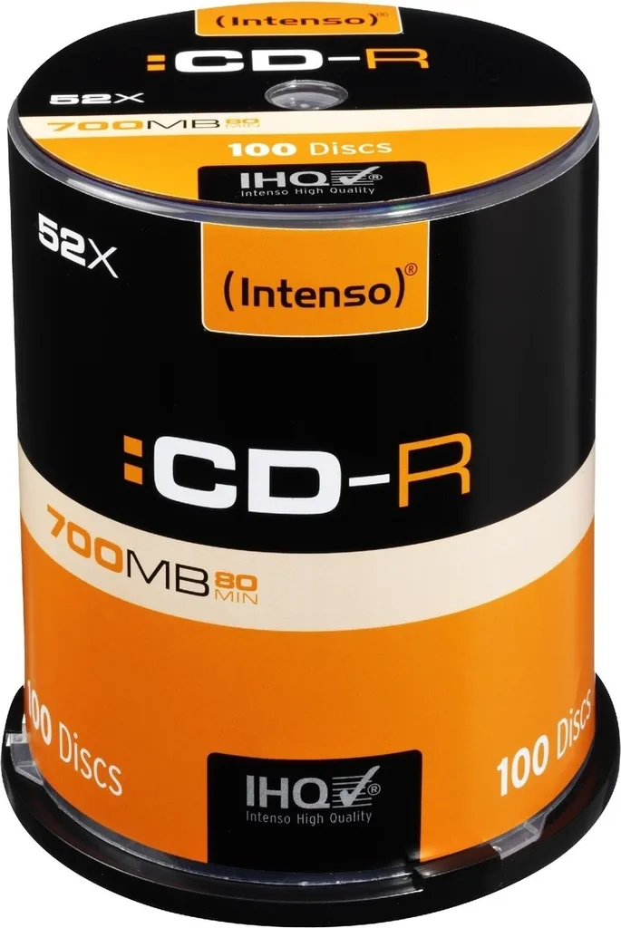 CD-R Intenso 700 Mo 52x pour sauvegarde de photos de famille en lot 100