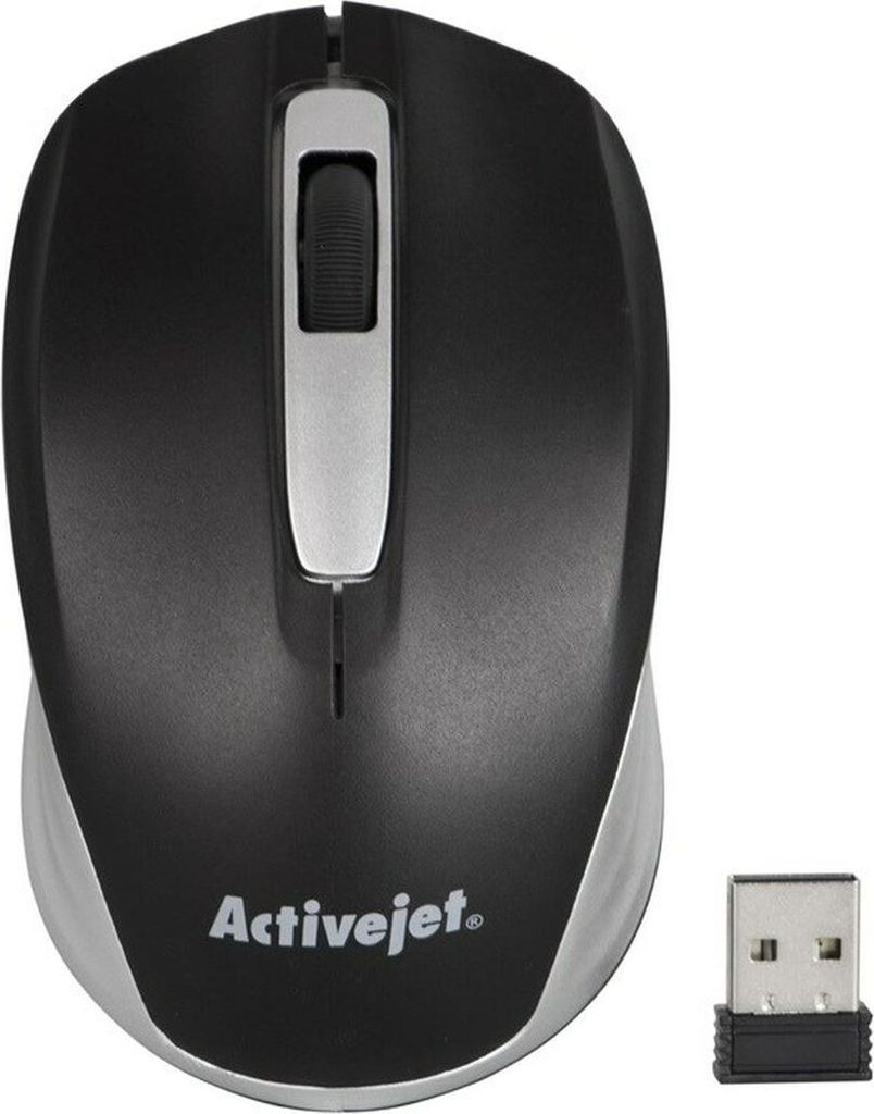 Activejet AMY-313 kabellose Computermaus (optisch; 1200 DPI; schwarz)