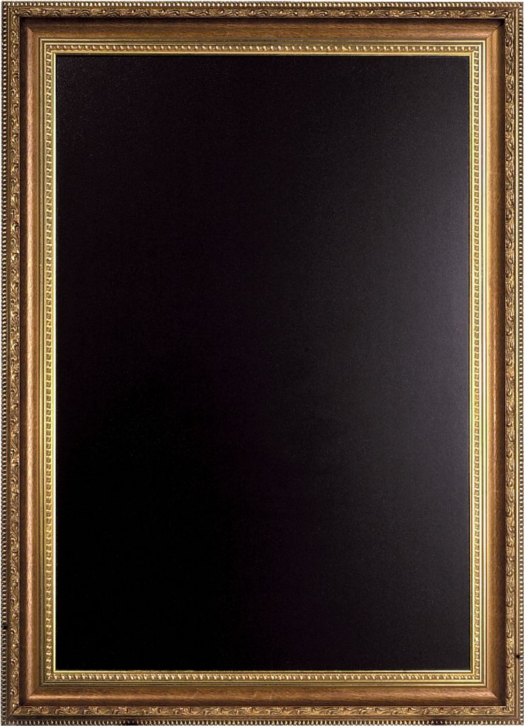 Securit Kreidetafel GOLD mit eingraviertem Gold Rahmen (B)850 x (H)650 mm