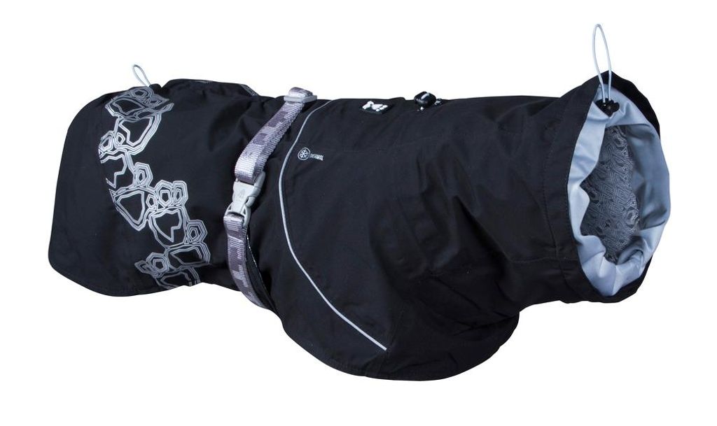 Hurtta Drizzle Regenmantel, Farbe:schwarz, Größe:60