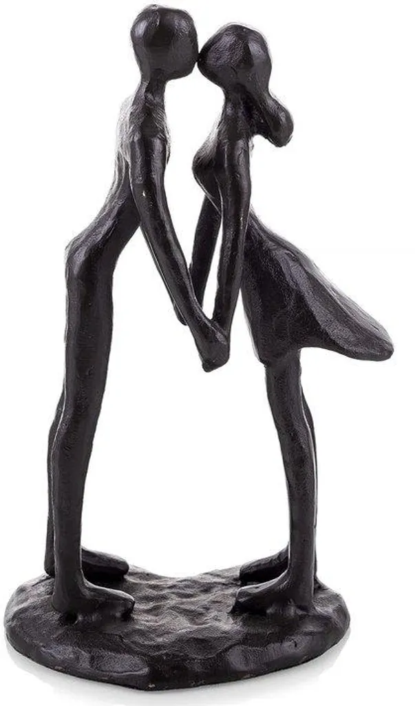Sculpture abstraite noire en métal forgé, décoration chic et épurée