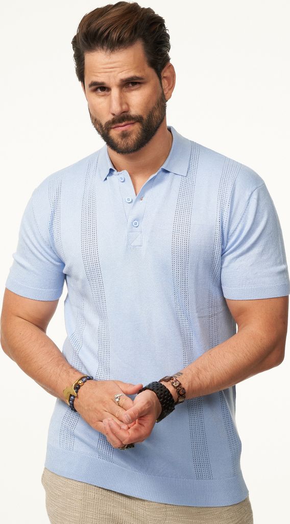 SOULSTAR Herren Poloshirt mit Knopfleiste Herren Kurzarm Strick Polo-Hemd T-Shirt