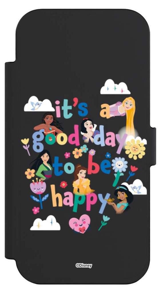 NIVOCASE Klapphülle für Apple iPhone Air Handyhülle aus Kunst Leder NIVOflip schwarz Disney Princess Offizielles Lizenzprodukt Prinzessin
