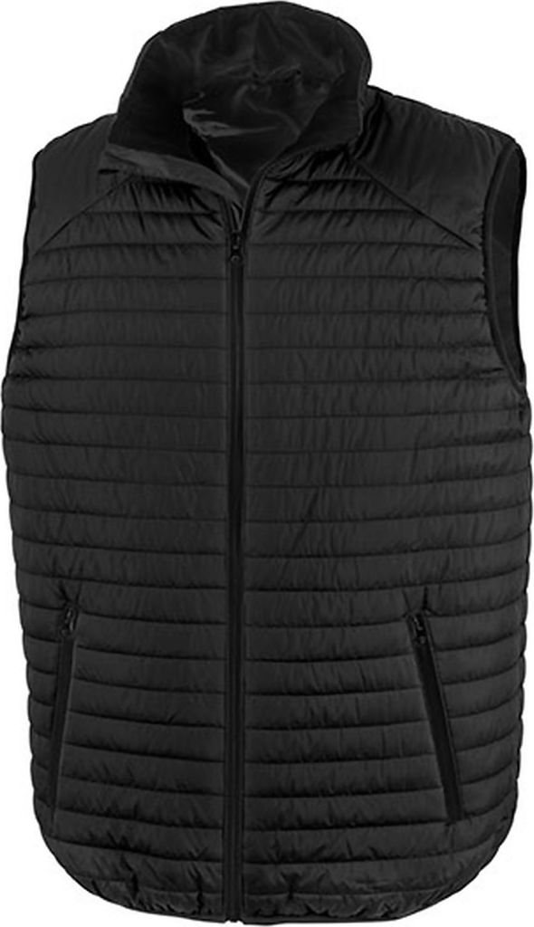 Result R239X | Herren Jacke Thermoquilt Gilet - Farbe: Black/Black - Größe: S