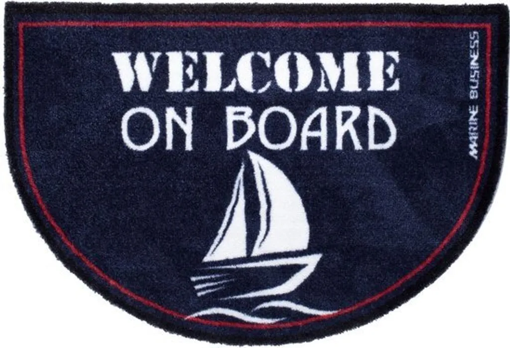 Marine Business Regata Tapis de Bateau Rond Welcome Bleu Antidérapant