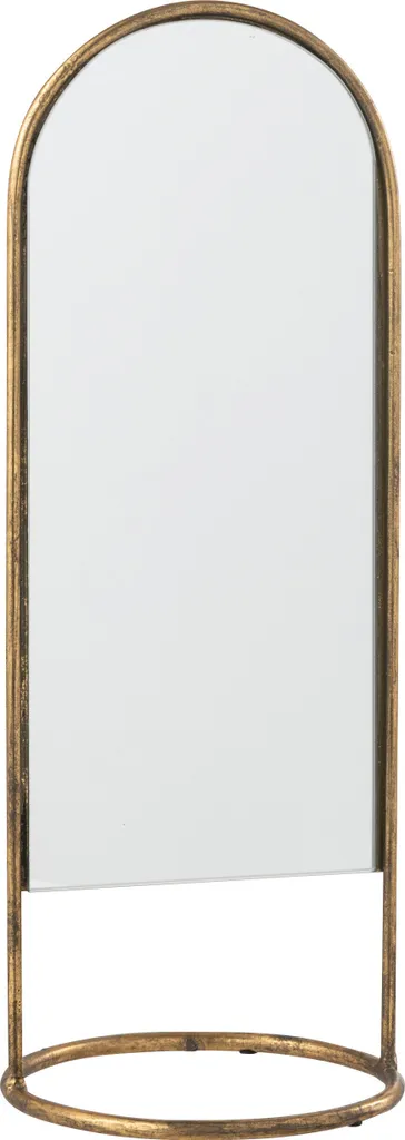 Miroir sur Pied Daisy J-Line Or : Votre Allié Gain de Place et Lumière