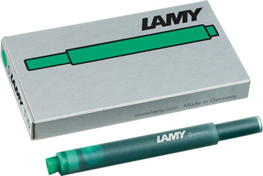 LAMY Großraum-Tintenpatronen T10 grün im Blister 5 Patronen Produktbild 