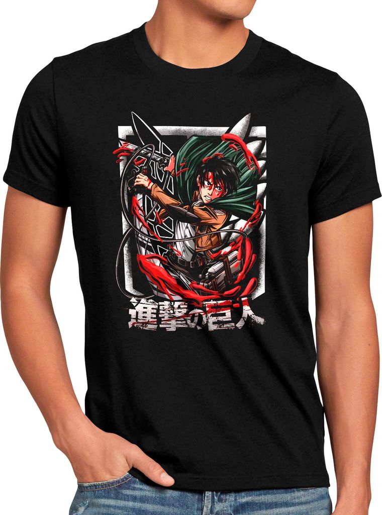 A.N.T. Eren X Attack Herren T-Shirt attack anime japan manga on titan aot