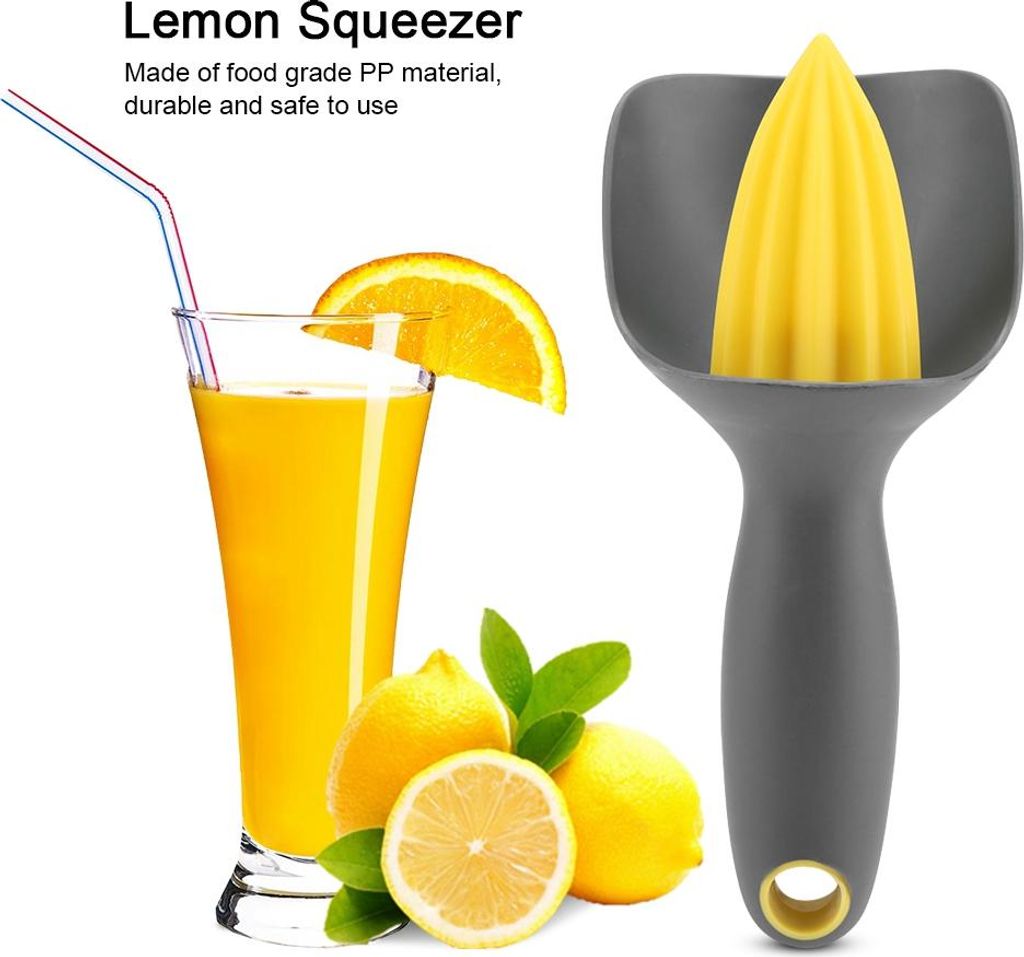 Ergonomische manuelle Mini-Zitronenpresse Entsafter für Limette Orange (Schwarz)