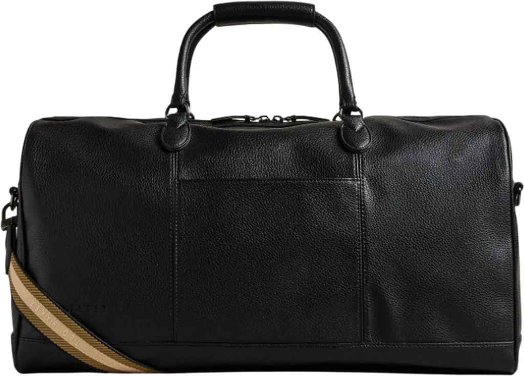 Ted Baker Kalvin Sac de Voyage Noir en Polyuréthane avec Sangle Webbing