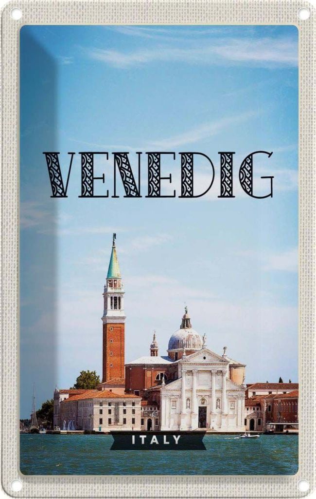 vianmo Blechschild 18x12 cm Venedig Italy TourismusPoster Bildmotiv Reisemotiv Abenteuer Reisen Urlaub