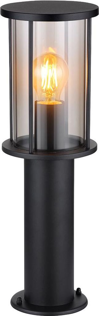 Stehleuchte Gartenlampe, Edelstahl, schwarz, IP54, H 45 cm
