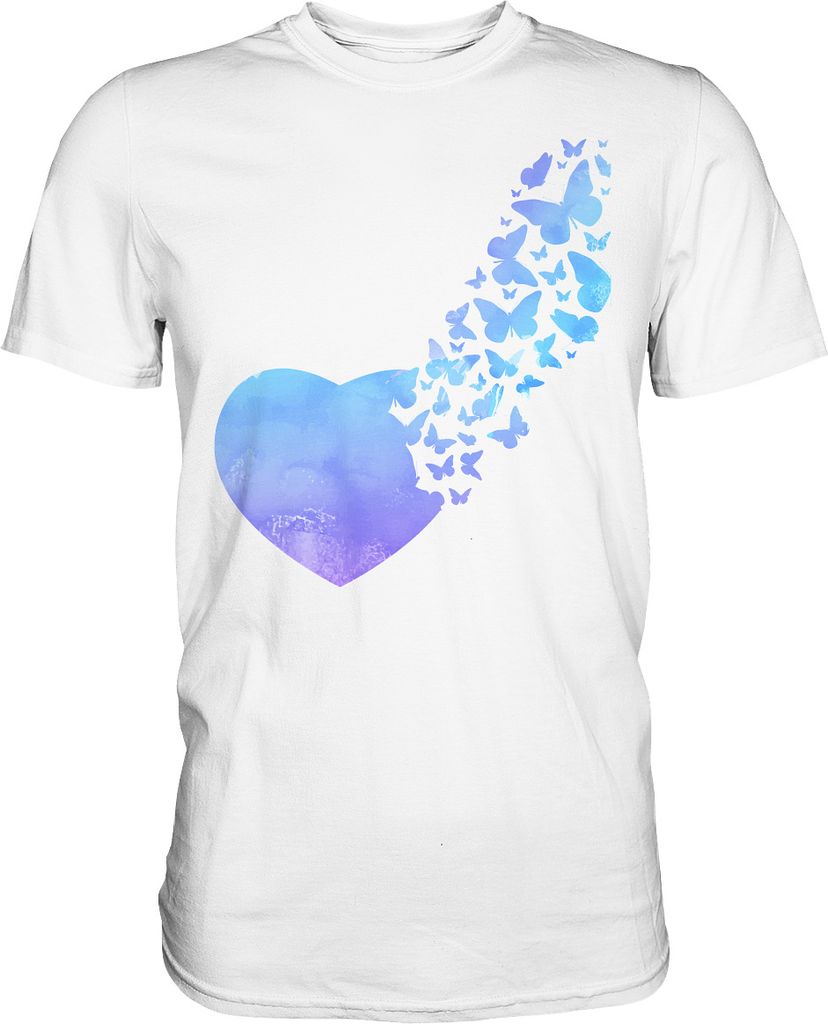 Buntes Frauen Schmetterling T-Shirt – White / 3XL Produktbild 
