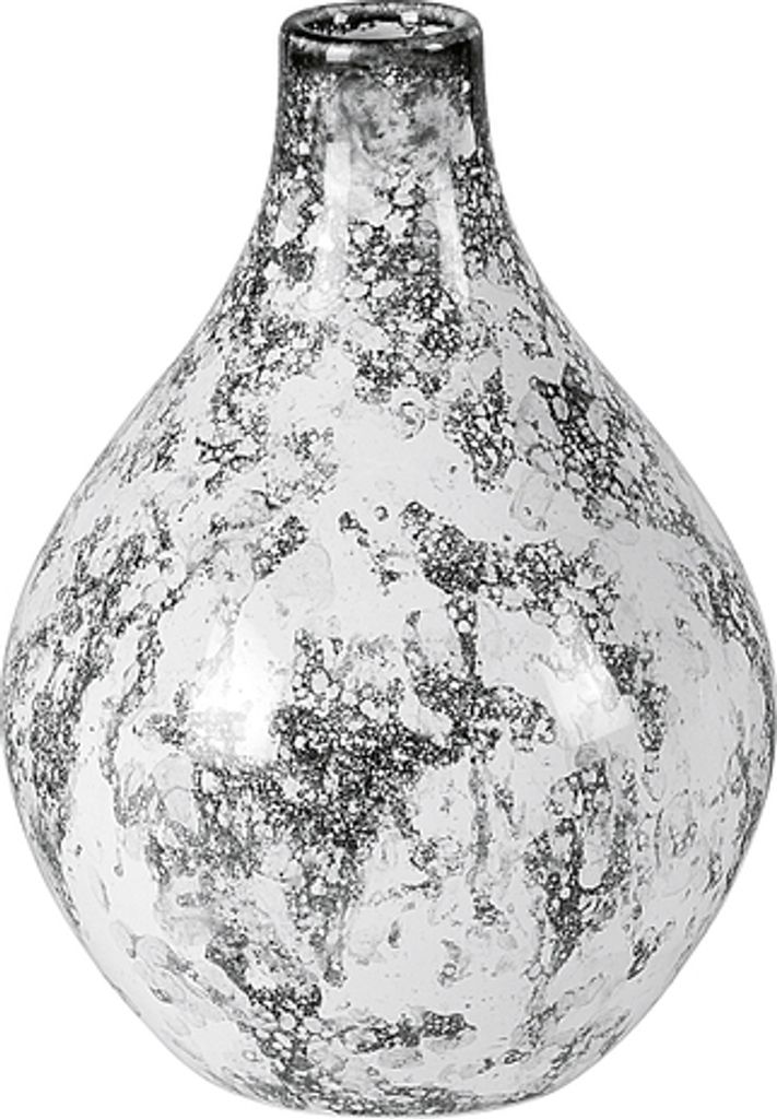 my basics 2671 schwarz Vase 'Marble' Keramik marmorisiert 16 x 16 x 20 cm, schwarz/weiß
