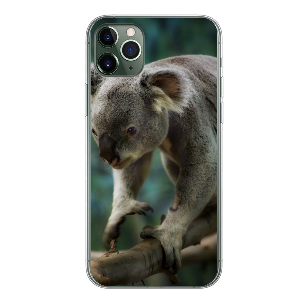 MuchoWow Handyhülle Schutzhülle Hülle für iPhone 11 Pro Max Koala - Baum - Klettern - Kinder - Jungen - Mädchen Silikon Softcase Handy Hüll...