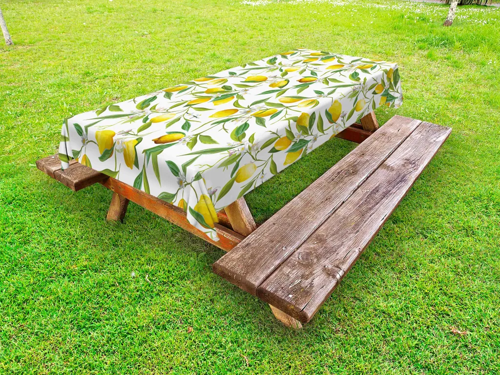 Tovaglia Esterna Limoni Abakuhaus 145x305 cm | Antimacchia e Idrorepellente