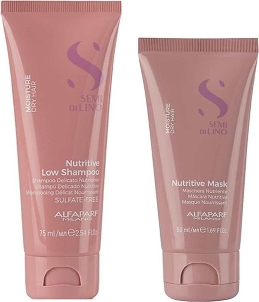 Alfaparf Semi Di Lino Moisture Nutritive: Shampoo 75ml + Mask 50ml