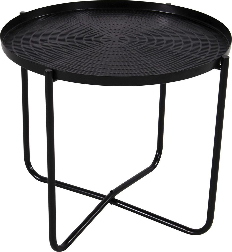 Beistelltisch BLACK rund Ø40,5 cm Metalltisch Stahl schwarz